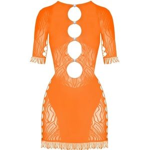 Tangerine Miranda dress poster girl
